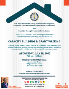 capacity building and grant writing